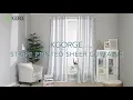 Stripe Printed Sheer Faux Linen Textured Grommet Top Curtains Kgorge Curtains