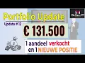 Portfolio Update (131,5k):  2 aandelen verkocht +1 nieuwe positie