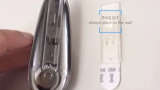 TUTORIAL Command Bright Chrome Metal Hook good for renters no screws