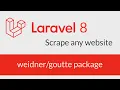 Scrape a website in laravel weidner-goutte package