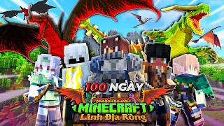 100 NGÀY TRỞ THÀNH BẬC THẦY RỒNG TRONG MINECRAFT LÃNH ĐỊA RỒNG - TRỖI DẬY TỪ ĐÁY XÃ HỘI!