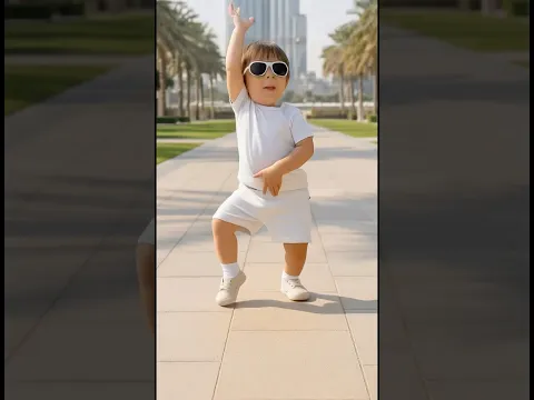 Нейросеть Копирует Движения На Фоне Бурдж Халифа #AiVideo