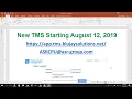 ASR 3rd Party Users TMS Tutorial for Scheduling
