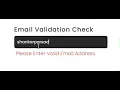 Email Validation HTML CSS JS