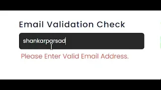 Email Validation HTML CSS JS