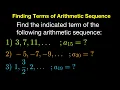 Finding Terms of Arithmetic Sequence Math