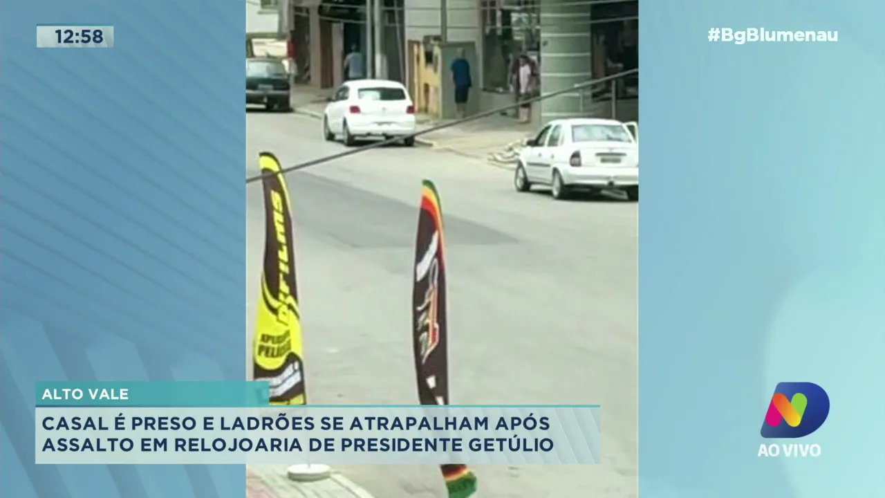 Casal é preso após assalto a relojoaria em Presidente Getúlio