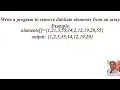 Remove duplicate element from array or list