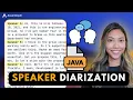 Speaker Diarization In Java - Transcription with Speaker Labels