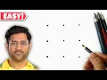 Dots turns into MS Dhoni drawing CSK MS Dhoni drawing