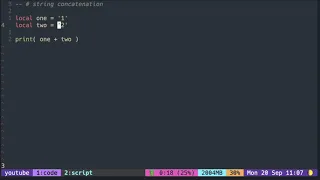 Lua Tutorial with Neovim String concatenation