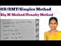 Big M technique Penalty method Simplex method tamil