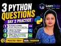3 Python String Questions Day 2 Practice