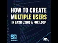 How to Create Multiple Users in Bash Using a For Loop in Hindi