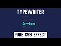 Typing Text Menu Hover Effect Using HTML AND CSS WEB BURNER