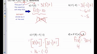 Unit 1 Lesson 2 Function Notation