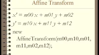The Affine Transform In Java Graphics