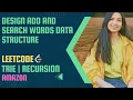 211 Design Add and Search Words Data Structure Leetcode Medium Java Trie Amazon