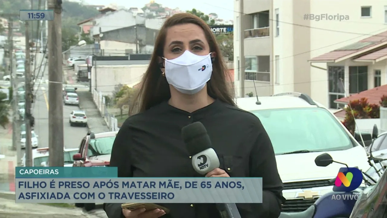 Filho é preso após matar mãe, de 65 anos, asfixiada com o travesseiro