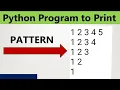 PRINT PATTERN 2 USING for LOOP CLASS 11 PROGRAMS ALL PROGRAMS OF CLASS 11 PYTHON