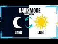 SIMPLE DARK MODE SWITCH USING HTML CSS JS
