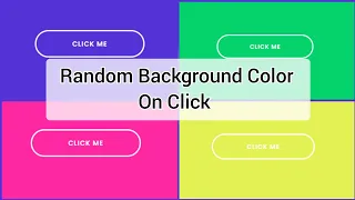 Random Background Color On Click Using HTML CSS JavaScript