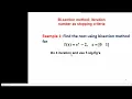 Bisection method Root finding for nonlinear equation Numerically using MATLAB