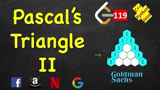 Pascal s Triangle ii LeetCode 119 C Java Python