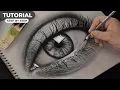 Drawing EYE with Charcoal - Step by step