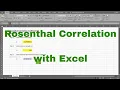 Excel - Rosenthal Correlation Coefficient