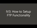 Advanced Functions FTP Setup KEYENCE IV3 Vision Sensor Support