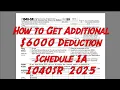 How to get additional 6000 deduction Schedule 1A and 1040SR 2025 Income Tax Forms