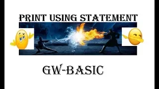 PRINT USING STATEMENT in gw basic 10th class computer lectures in Ch 2 computer 10th