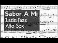 Lagu Sabor A Mi Alto Sax Sheet Music Backing Track Play Along Partitura
