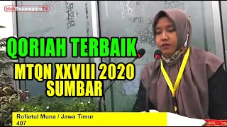 Download Rofiatul Muna / Jatim - Qoriah Terbaik 1 MTQ Nasional XXVIII 2020 Sumbar MP3