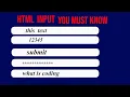 Input Types in HTML Every Web Developer Must Know in 2025 HTML5 Input Types Tutorials