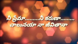 nee prema nee kauna chalunaya lyrics video song warriors of christ telugu melodies