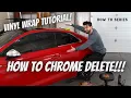 How To Black Out Chrome Delete Window Trim - Vinyl Wrap Tutorial CHROME DELETE