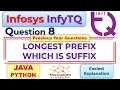Infosys infyTQ Coding JAVA Python Question8 infyTQ Previous Slot Coding Question Answer Explained