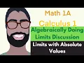 2 3 Evaluating Limits Algebraically Discussion 5 - Limits with Absolute Values Calculus 1