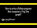 How to draw a Sine graph using Python Turtle