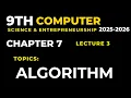 class 9 computer chapter 7 lecture 3 algorithm