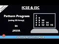 Interesting Pattern Program using Array Important Program For ICSE ISC BluejCode