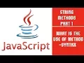 Java Script String Methods Part 1 Lecture 20
