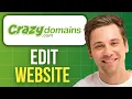 How to Edit Website on Crazy Domains