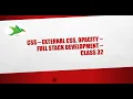 CSS - External CSS Opacity