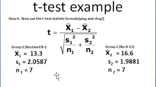 two sample t test by hand