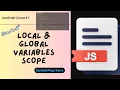 Javascript Local Global Variables Variables Scope In Telugu