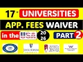 19 US University Application Fee Waivers 2026 FREE College Apps