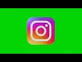 Instagram 3D Logo Green Screen Background